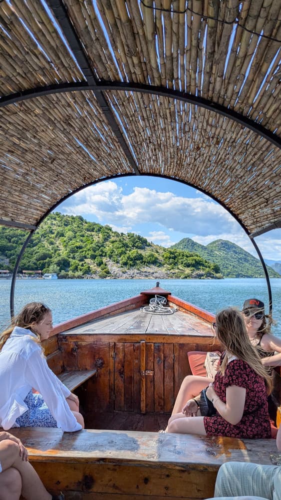 Guests cycling and boating on Lake Skadar with Jablan Winery